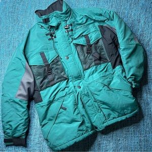 Vintage Obermeyer Everest Winter Ski Snow Jacket in Green Black